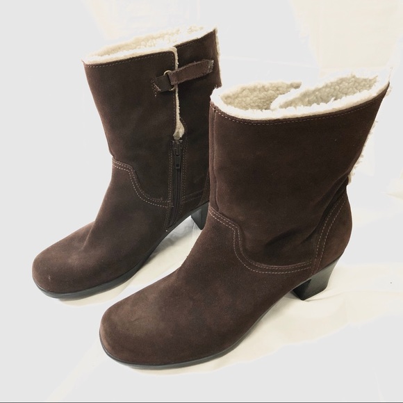 clarks square toe boots